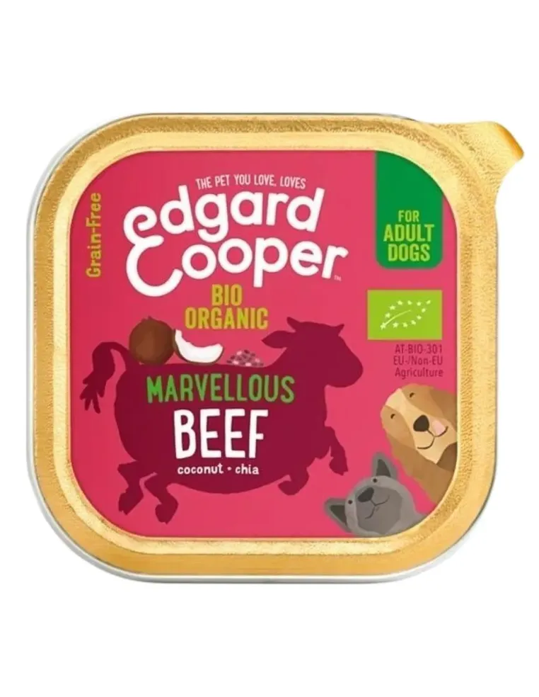 Edgard e Cooper Adult Manzo Biologico Senza Cereali 100 gr  