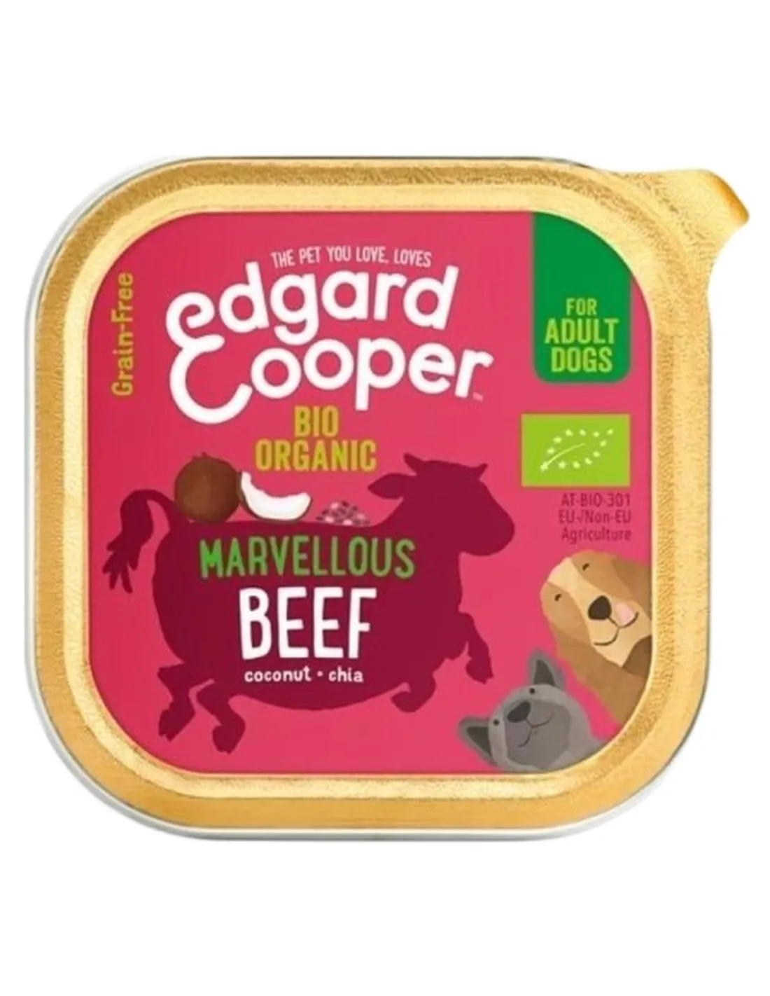 Edgard e Cooper Adult Manzo Biologico Senza Cereali 100 gr  