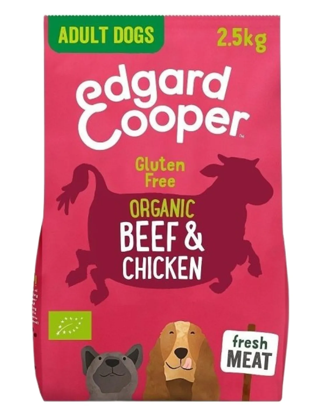 Edgard e Cooper Adult Carne Fresca Di Manzo E Pollo Biologici Senza Glutine 2,5 kg  