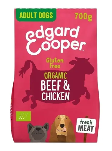 Edgard e Cooper Adult Carne Fresca Di Manzo E Pollo Biologici Senza Glutine 700 gr