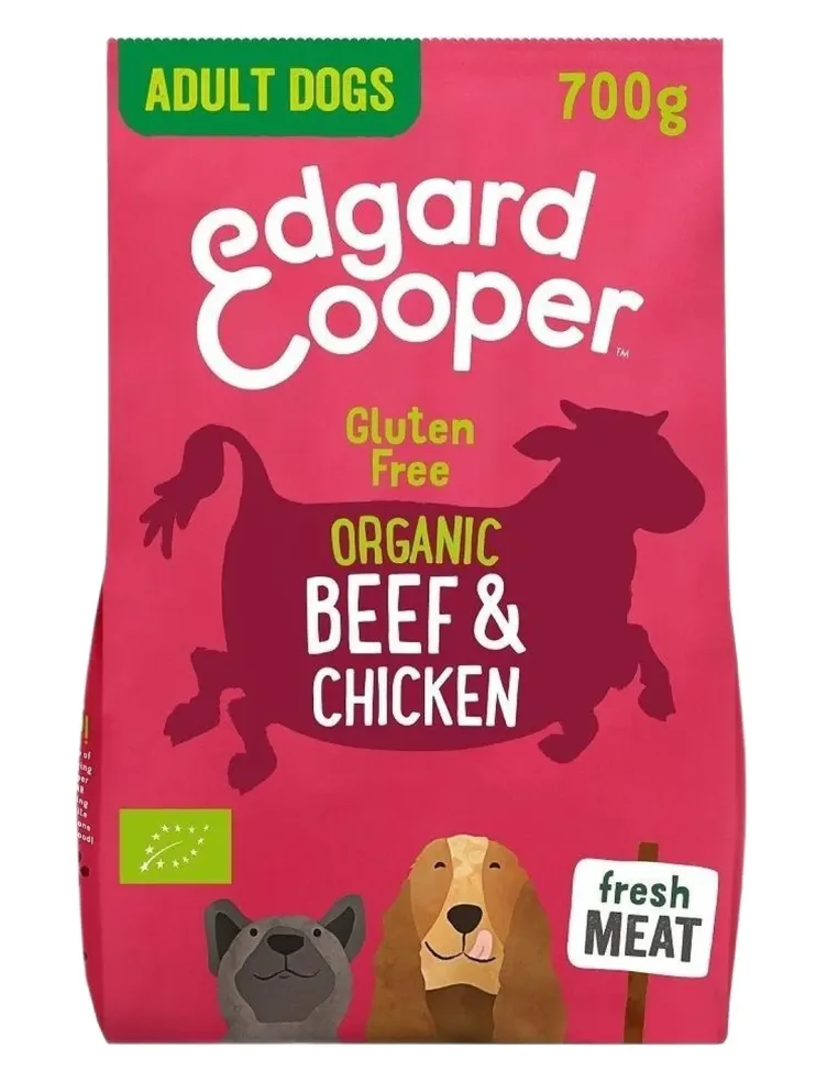 Edgard e Cooper Adult Carne Fresca Di Manzo E Pollo Biologici Senza Glutine 700 gr  