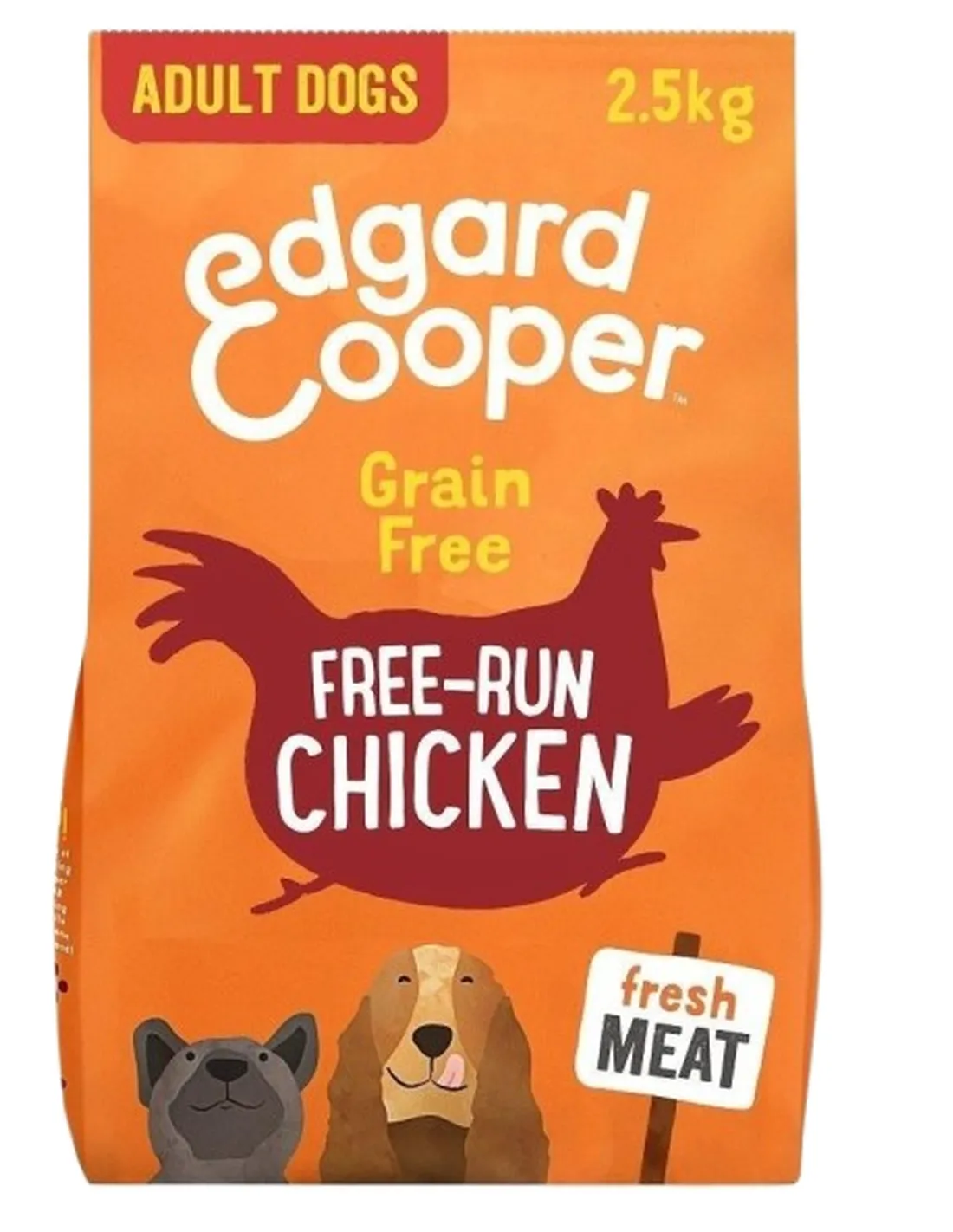 Edgard e Cooper Adult Carne Fresca Di Pollo Allevato A Terra Senza Cereali 2,5 kg  