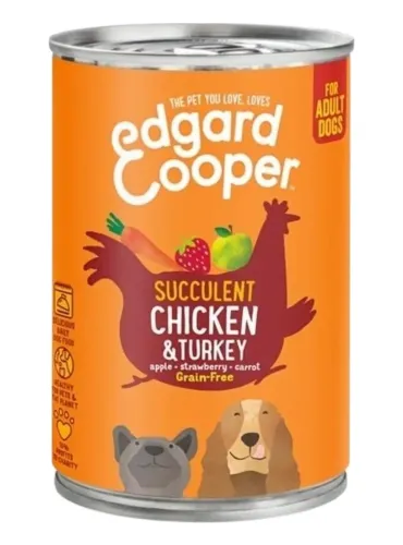 Edgard e Cooper Adult Pollo E Tacchino Senza Cereali 400 gr