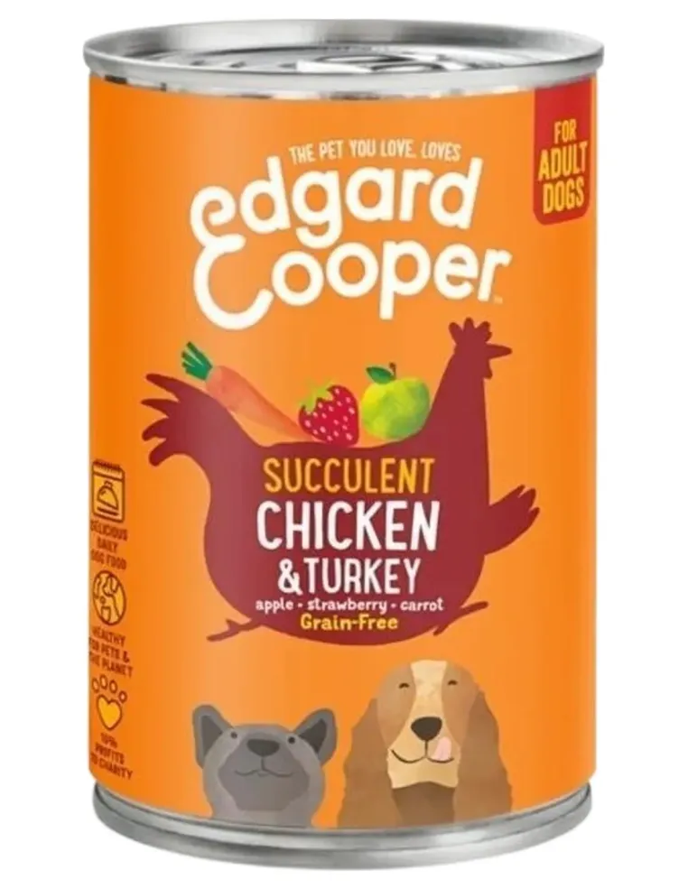 Edgard e Cooper Adult Pollo E Tacchino Senza Cereali 400 gr  