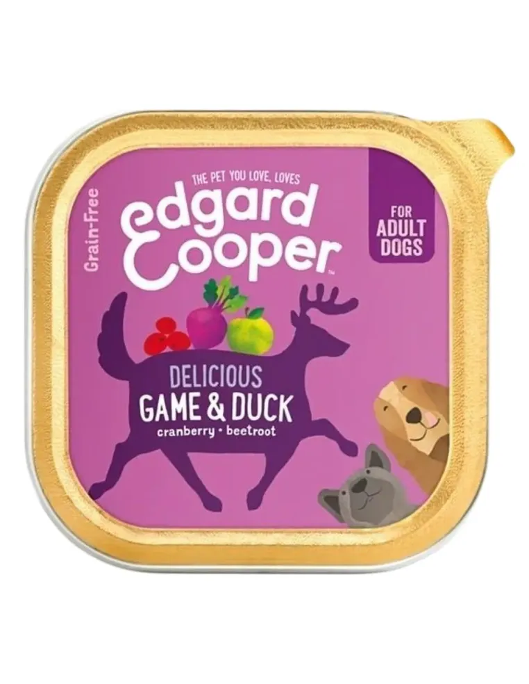 Edgard e Cooper Adult Selvaggina E Anatra Senza Cereali 150 gr  