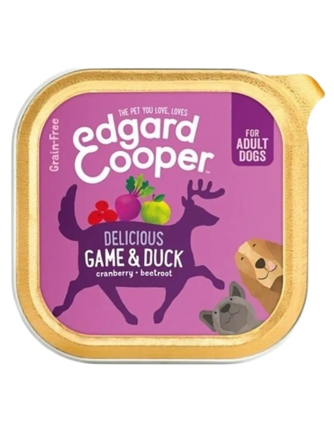 Edgard e Cooper Adult Selvaggina E Anatra Senza Cereali 150 gr  