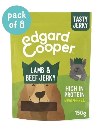 Edgard e Cooper Strisce di agnello e manzo senza cereali 150 gr