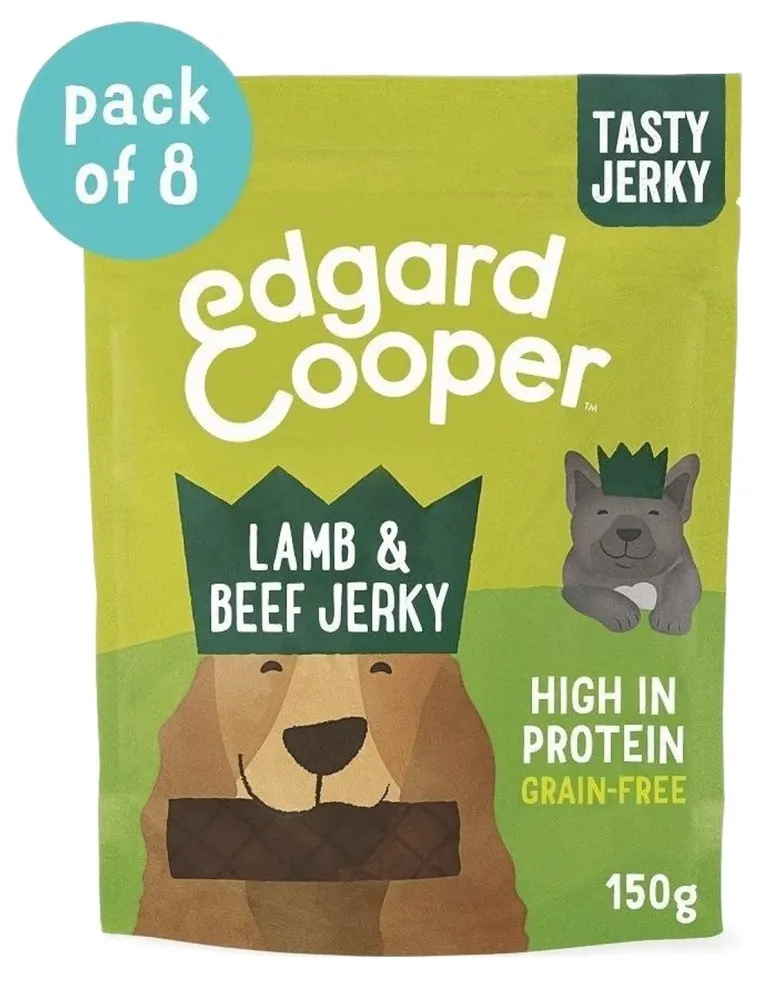 Edgard e Cooper Strisce di agnello e manzo senza cereali 150 gr  