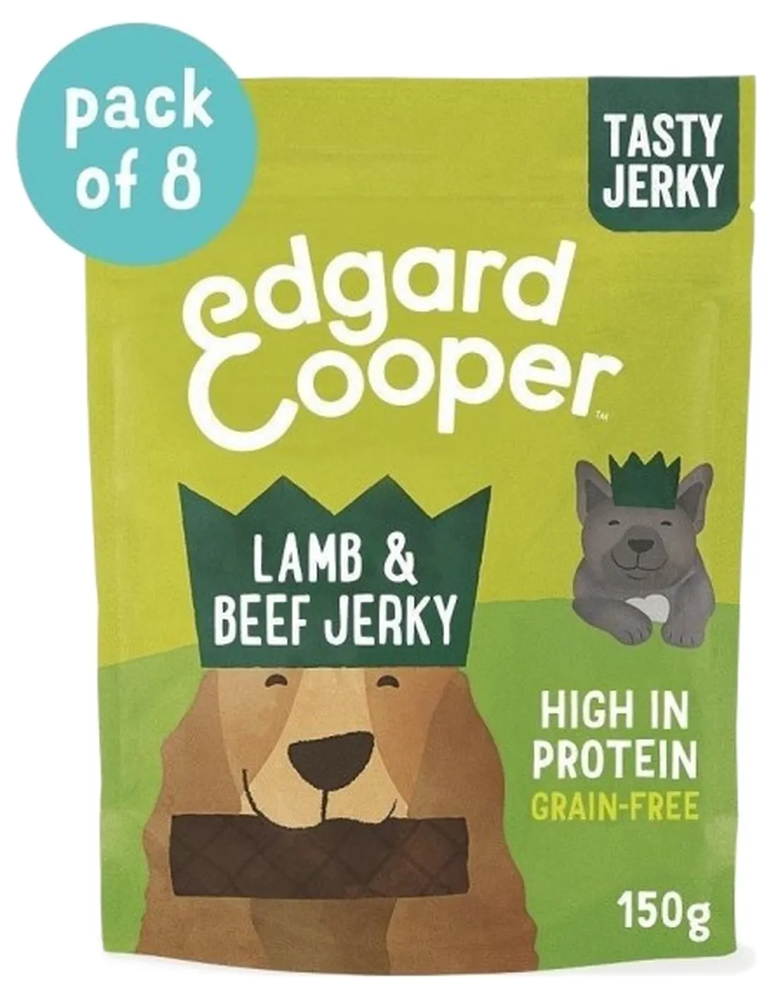 Edgard e Cooper Strisce di agnello e manzo senza cereali 150 gr  