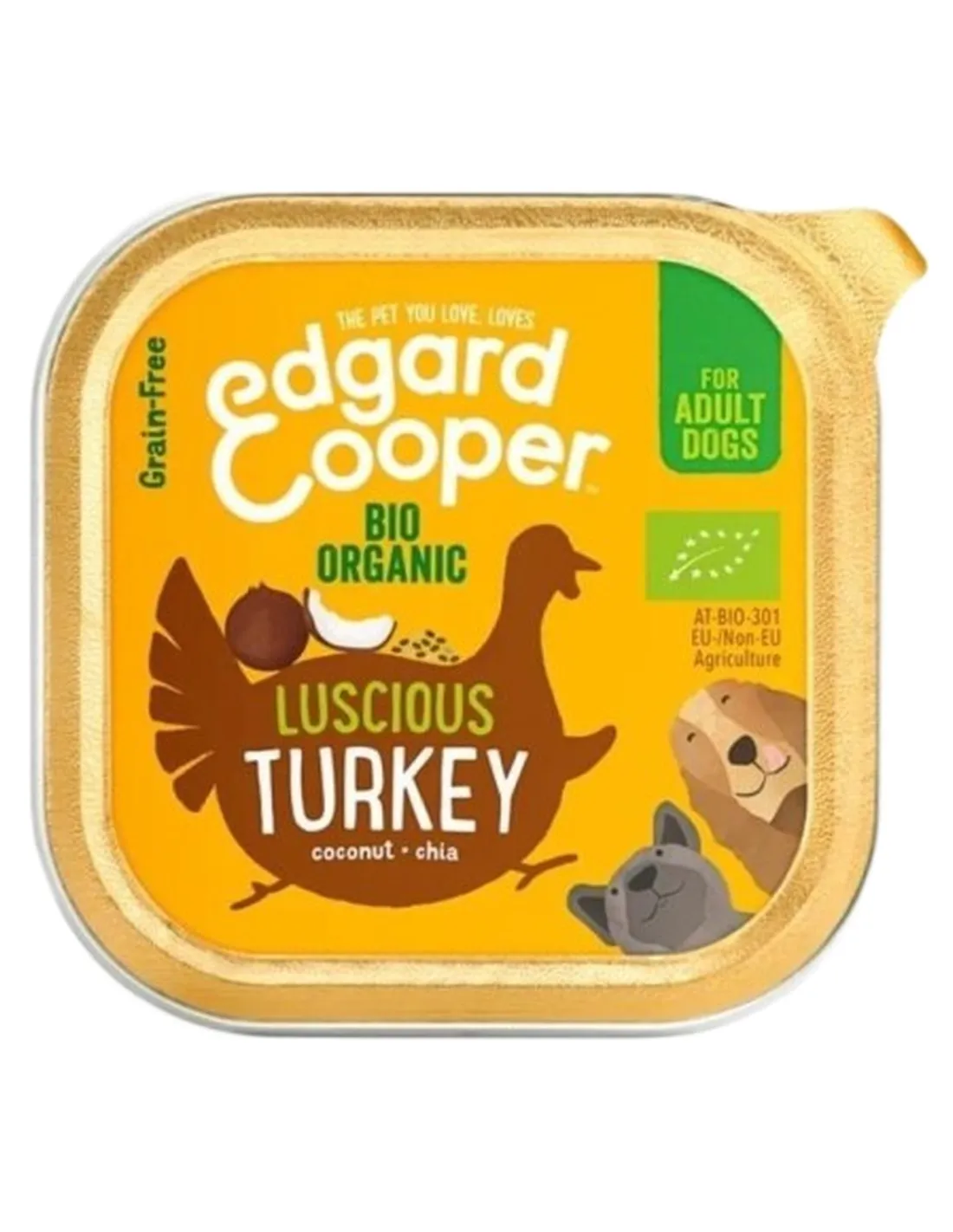 Edgard e Cooper Adult Tacchino Biologico Senza Cereali 100 gr  
