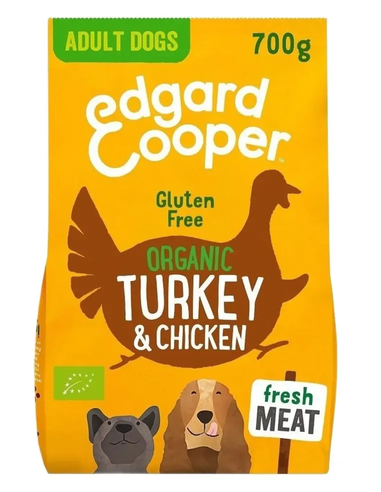 Edgard e Cooper Adult Carne Fresca Di Tacchino E Pollo Biologici Senza Glutine 700 gr  