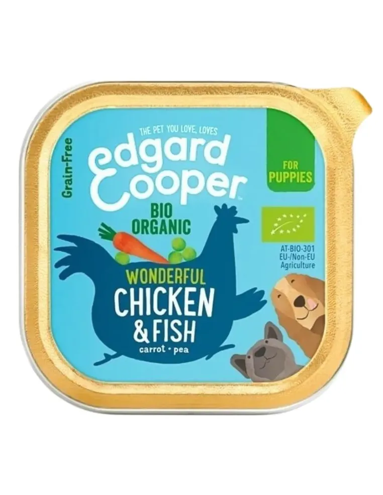 Edgard e Cooper Puppy Pollo E Pesce Biologici Senza Cereali 100 gr  