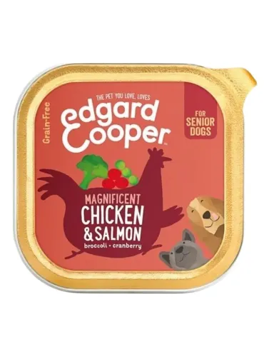 Edgard e Cooper Senior Pollo E Salmone Senza Cereali 150 gr  