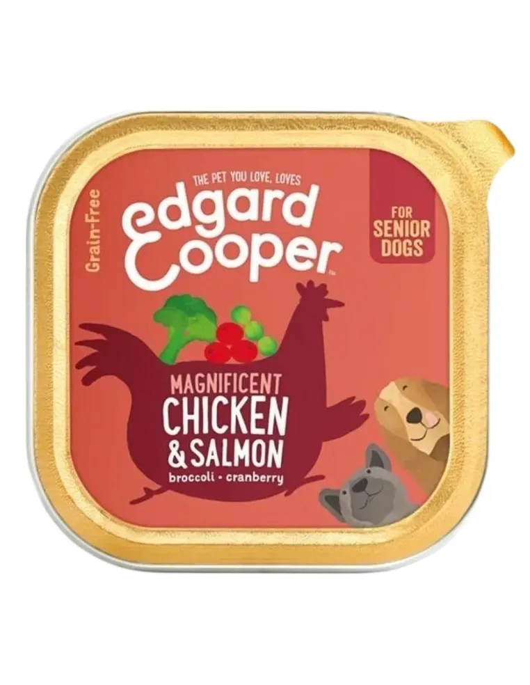 Edgard e Cooper Senior Pollo E Salmone Senza Cereali 150 gr  