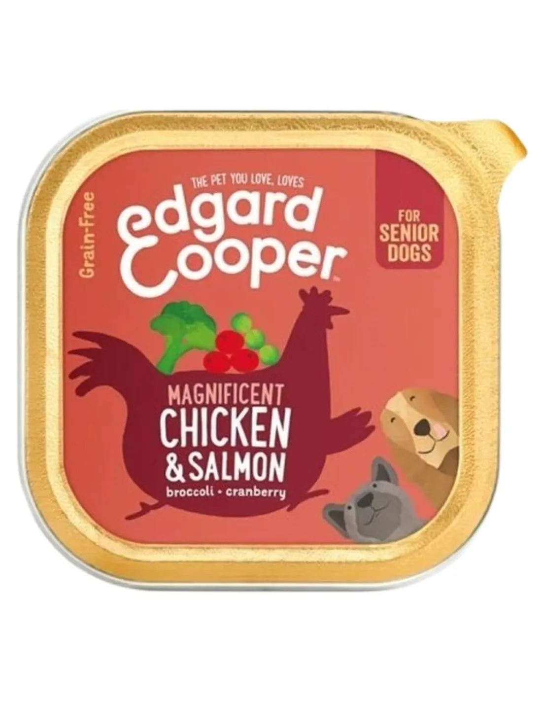Edgard e Cooper Senior Pollo E Salmone Senza Cereali 150 gr  