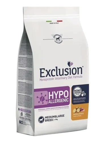 Exclusion diet formula hypoallergenic anatra e patate medium large 2 kg