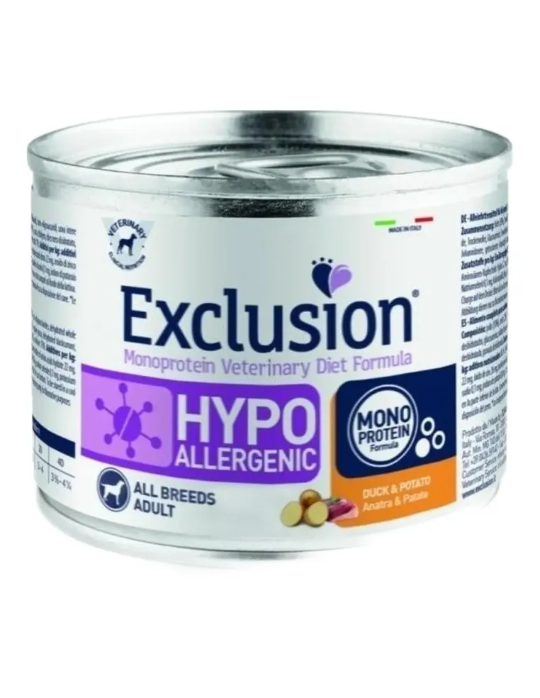 Exclusion diet formula hypoallergenic anatra e patate 200 gr  