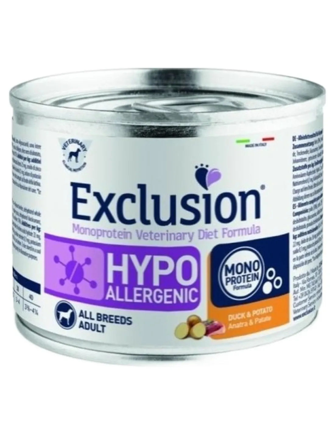 Exclusion diet formula hypoallergenic anatra e patate 200 gr  