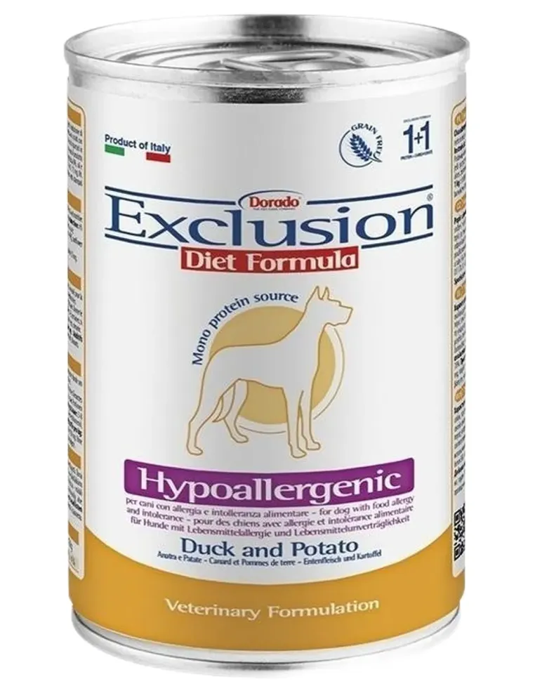 Exclusion diet formula hypoallergenic anatra e patate 400 gr  