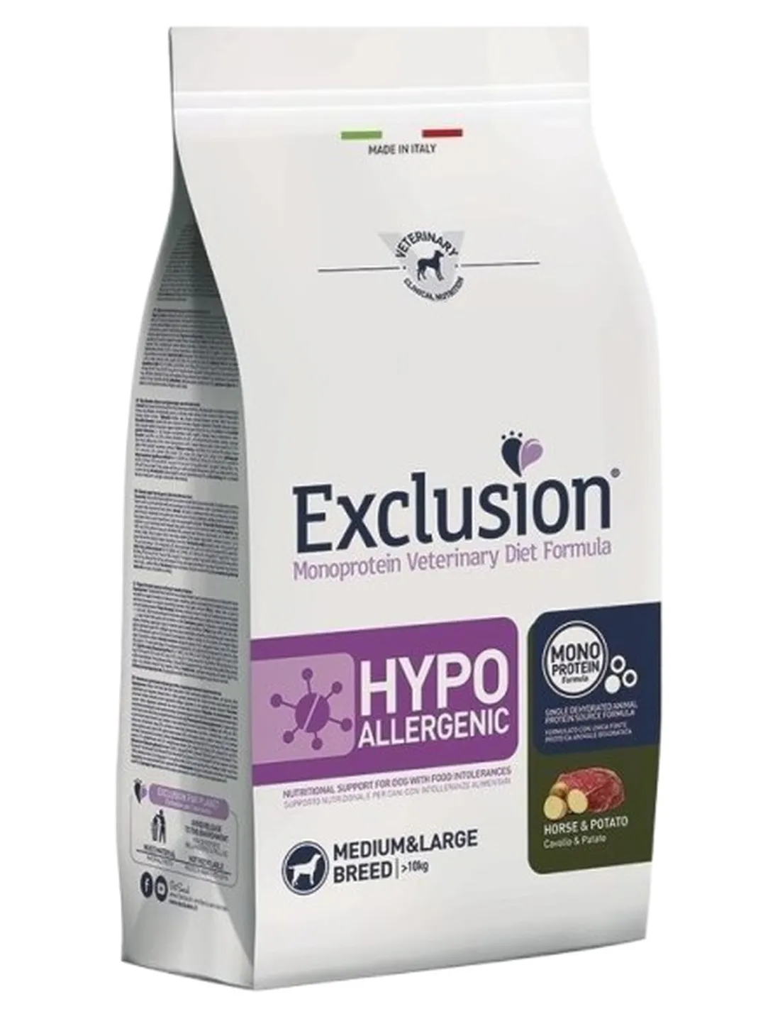 Exclusion diet formula hypoallergenic cavallo e patate medium large 12 kg  