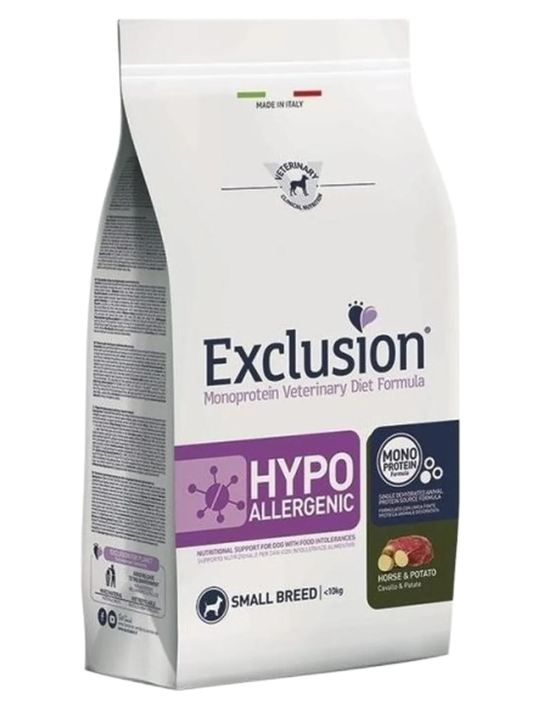 Exclusion diet formula hypoallergenic cavallo e patate small breed 2 kg  