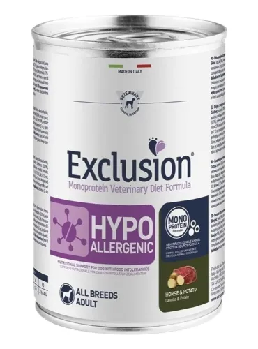 Exclusion diet formula hypoallergenic cavallo e patate 400 gr