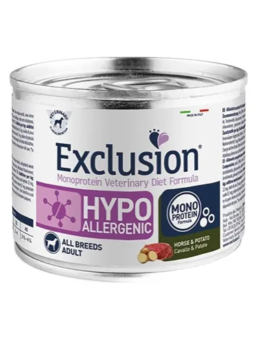 Exclusion diet formula hypoallergenic cavallo e patate 200 gr