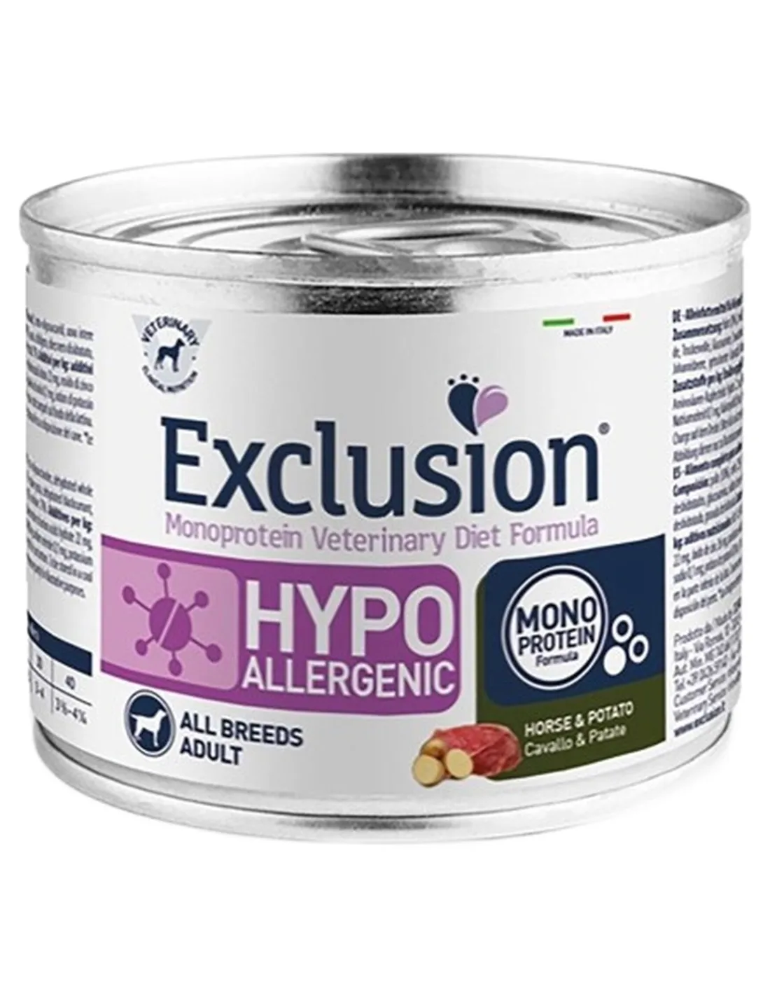 Exclusion diet formula hypoallergenic cavallo e patate 200 gr  