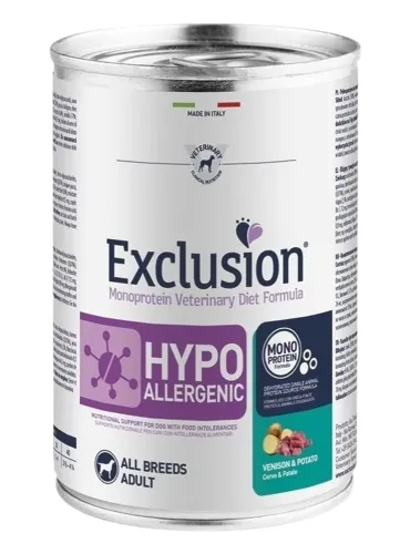 Exclusion diet formula hypoallergenic cervo e patate 400 gr
