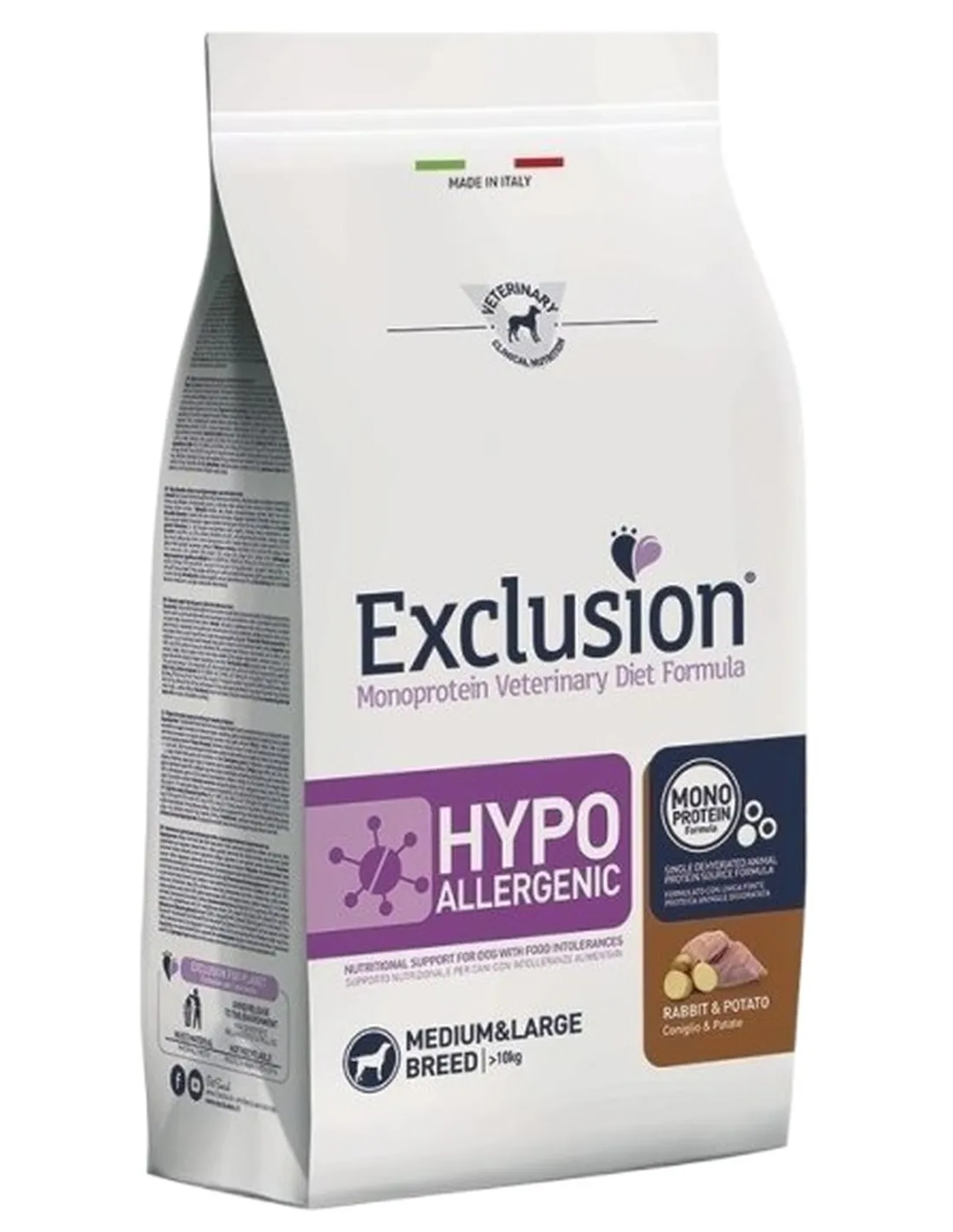 Exclusion diet formula hypoallergenic coniglio e patate medium large 12 kg  