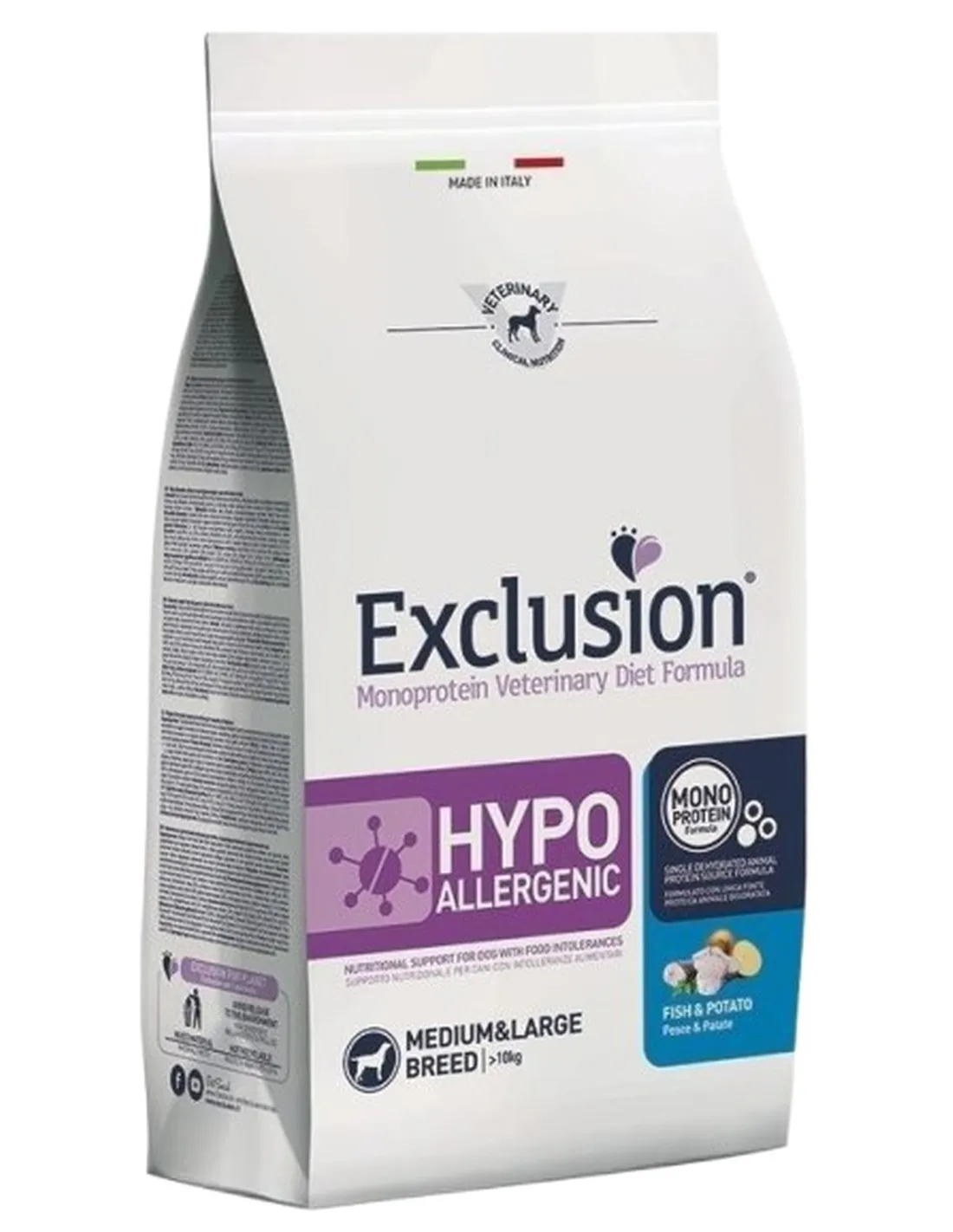 Exclusion diet formula hypoallergenic pesce e patate medium large 2 kg  