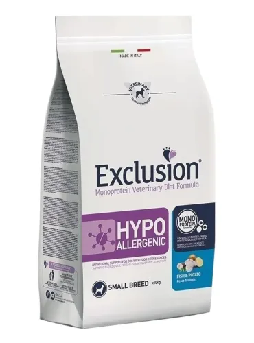 Exclusion diet formula hypoallergenic pesce e patate small 2 kg