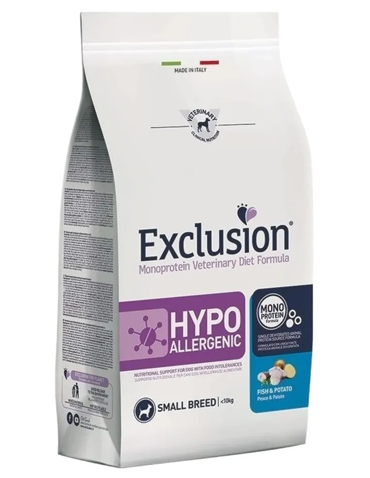 Exclusion diet formula hypoallergenic pesce e patate small 2 kg  