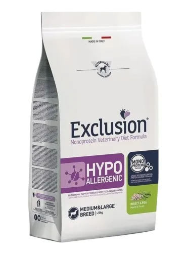 Exclusion diet formula hypoallergenic insect e piselli medio large 12 kg  