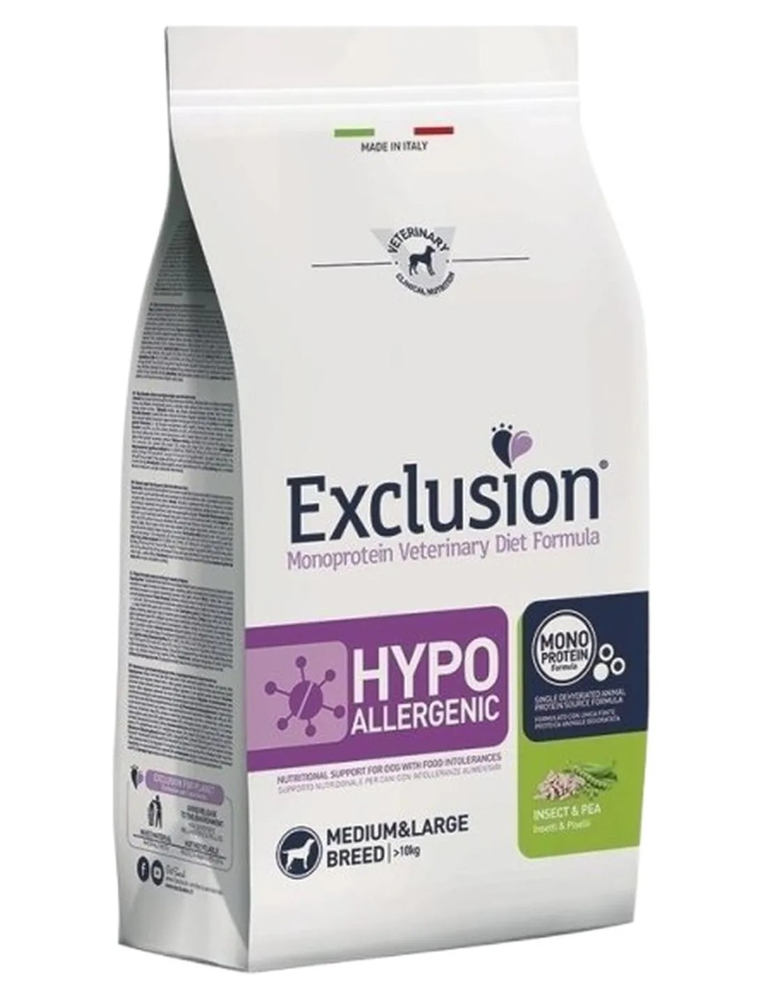 Exclusion diet formula hypoallergenic insect e piselli medio large 12 kg  