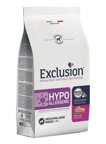 Exclusion diet formula hypoallergenic maiale e piselli medium large 2 kg