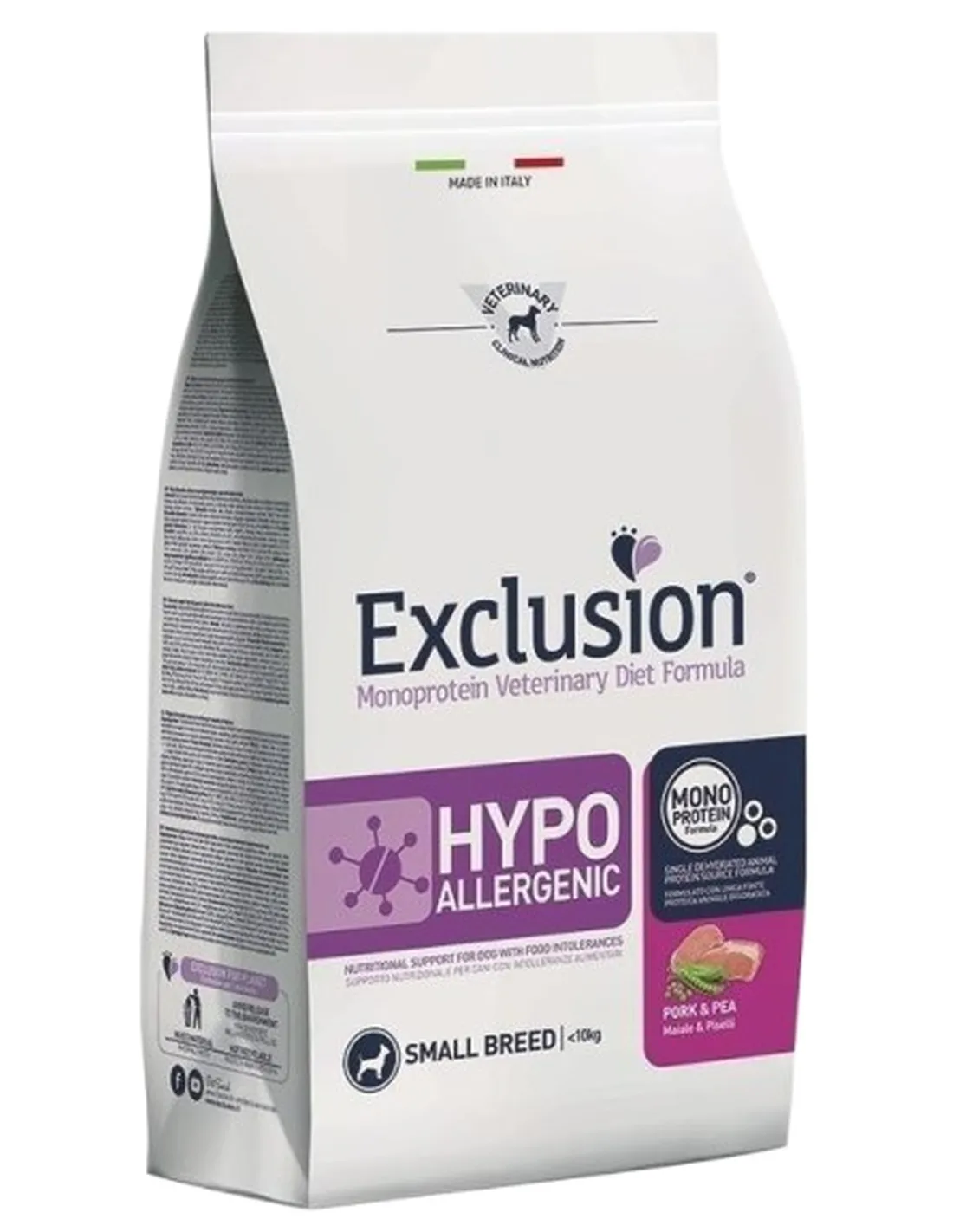 Exclusion diet formula hypoallergenic maiale e piselli small 2 kg  