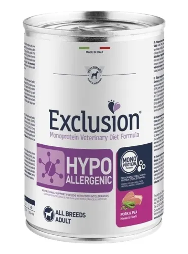 Exclusion diet formula hypoallergenic maiale e piselli 400 gr