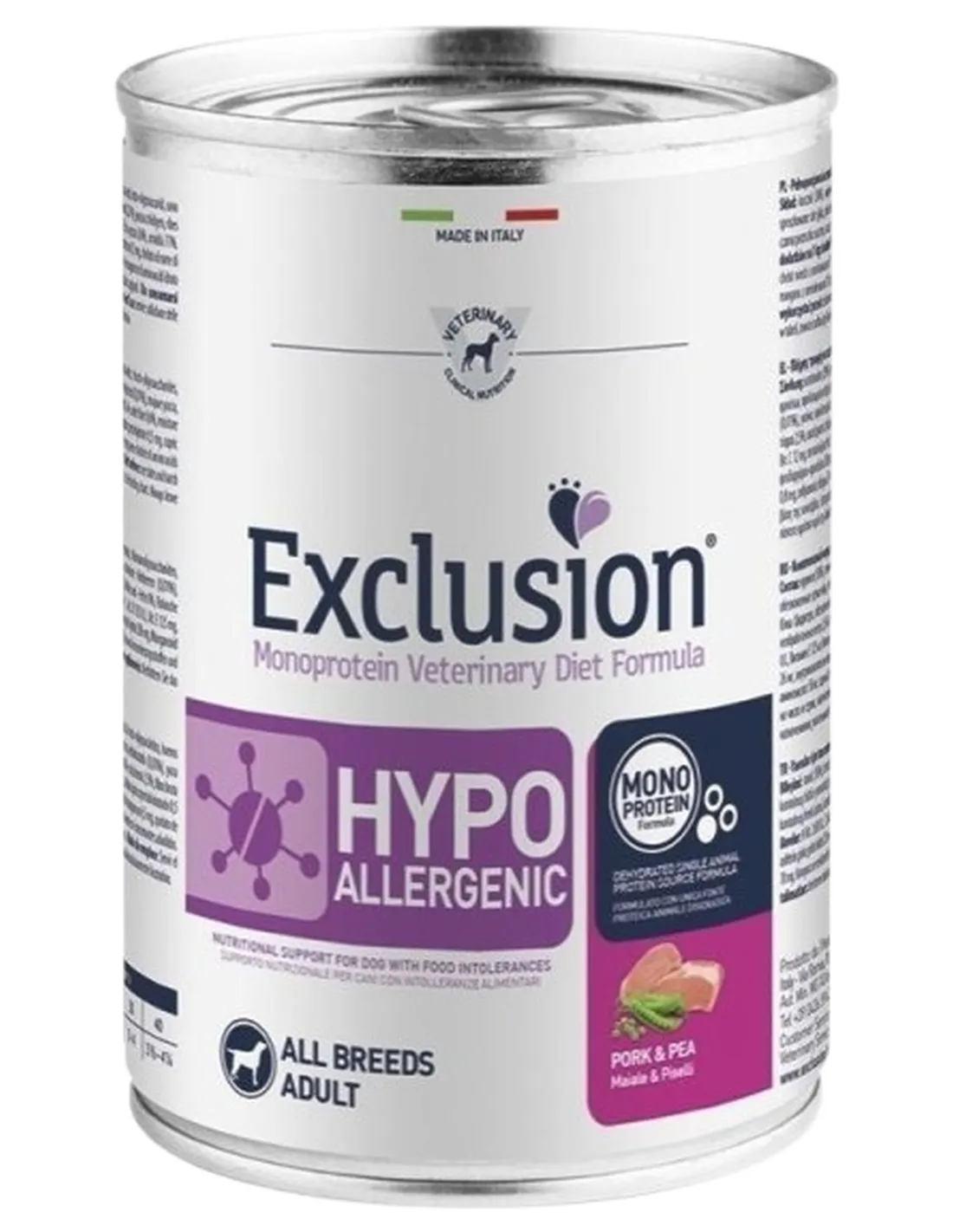 Exclusion diet formula hypoallergenic maiale e piselli 400 gr  