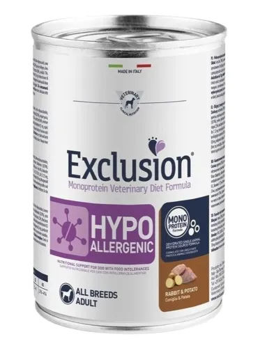 Exclusion diet formula hypoallergenic coniglio e patate 400 gr