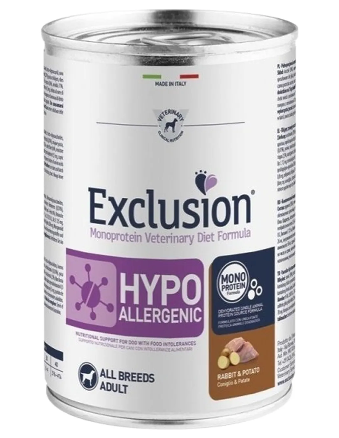Exclusion diet formula hypoallergenic coniglio e patate 400 gr  