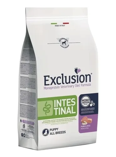 Exclusion diet formula intestinal puppy maiale e riso all breeds 2 kg
