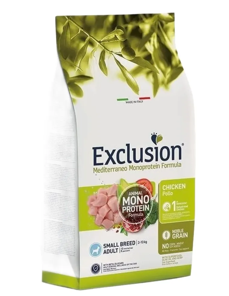Exclusion mediterraneo adult small breed pollo 7 kg  