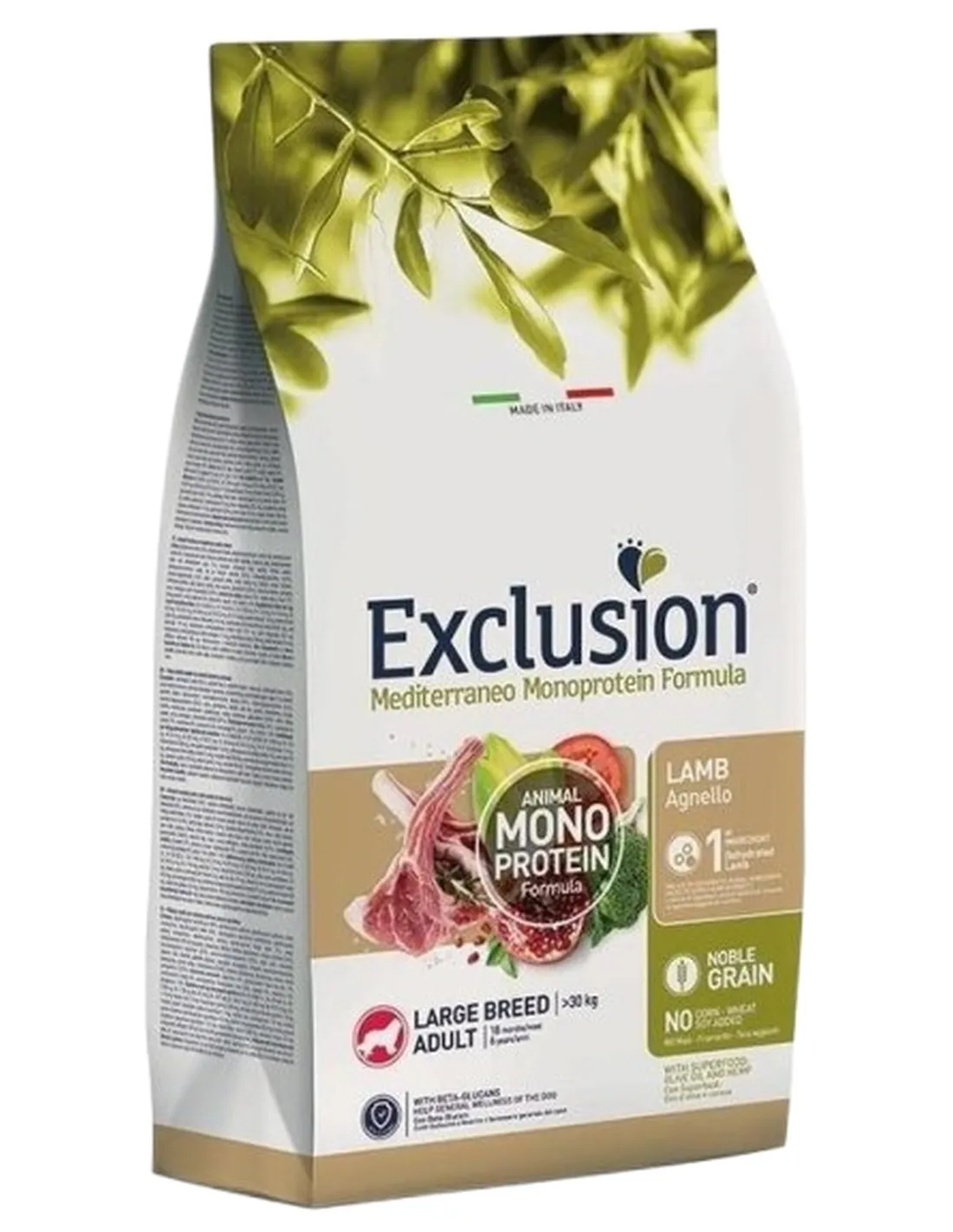 Exclusion mediterraneo adult large breed agnello 12 kg  