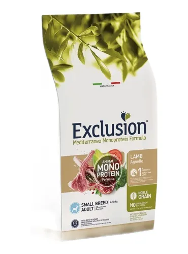 Exclusion mediterraneo adult small breed agnello 2 kg