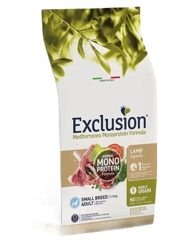 Exclusion mediterraneo adult small breed agnello 2 kg  