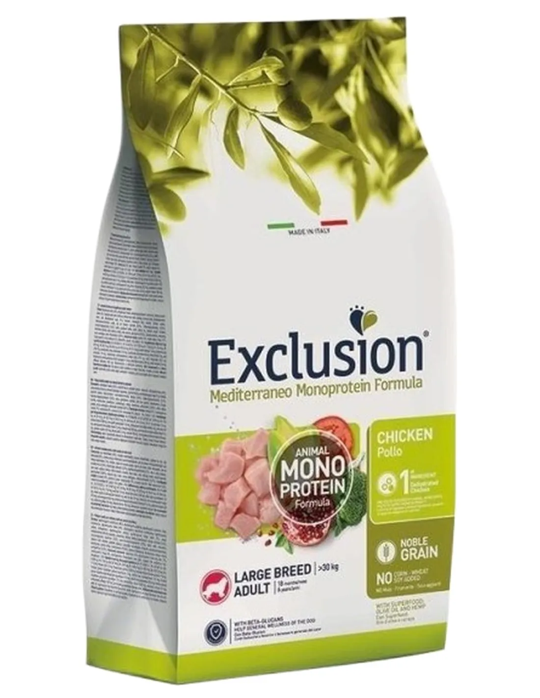 Exclusion mediterraneo adult large breed pollo 12 kg  