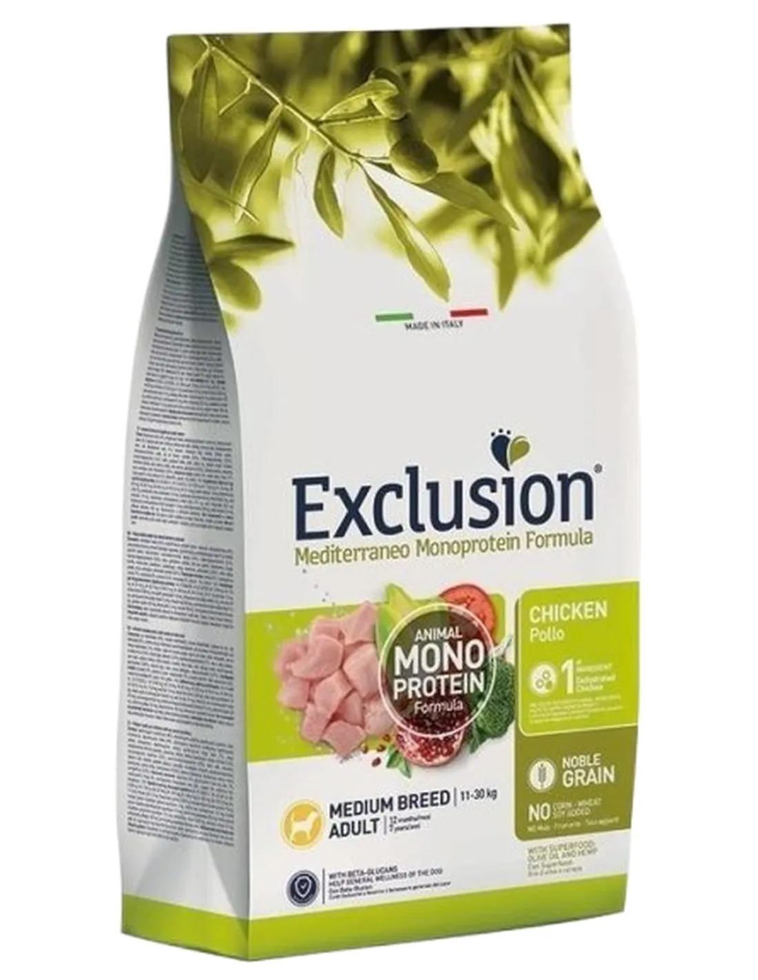 Exclusion mediterraneo adult medium breed pollo 12 kg  