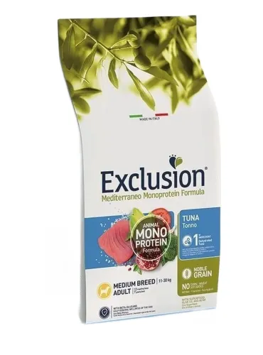 Exclusion mediterraneo adult medium breed tonno 12 kg  