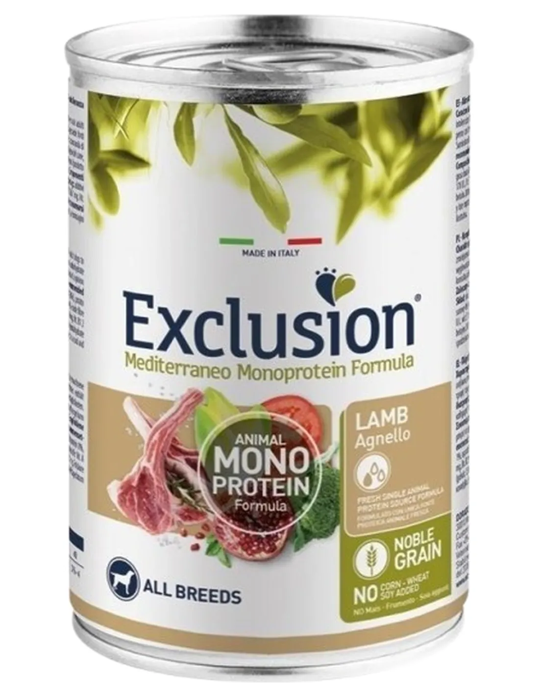 Exclusion mediterraneo adult agnello 400 gr   Exclusion mediterraneo adult agnello 400 gr